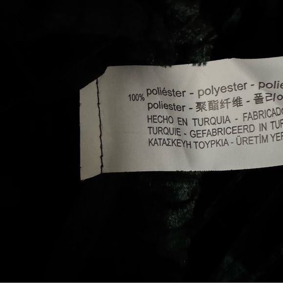 Zara pleated midi skirt in dark green velvet size M - Picture 10 of 10